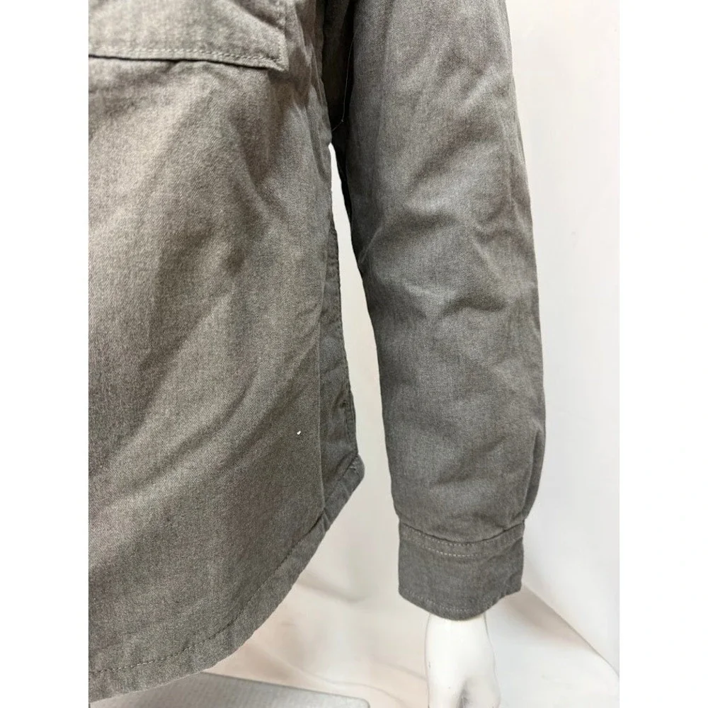 The North Face Mens Campshire Sherpa Fleece Lined Shirt Jacket Grey M NEW